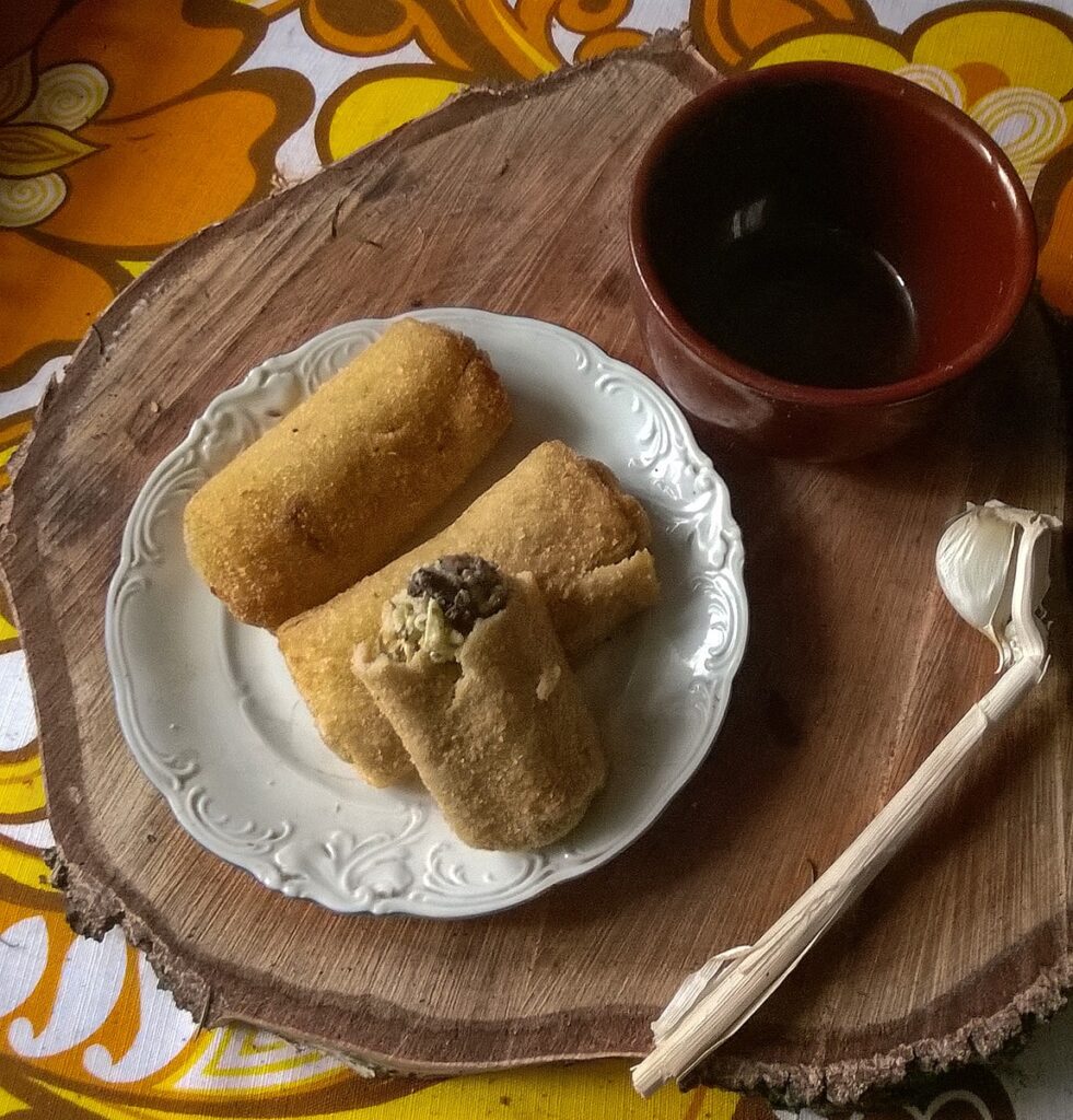 Przepis na krokiety z kapustą kiszoną i pieczarkami